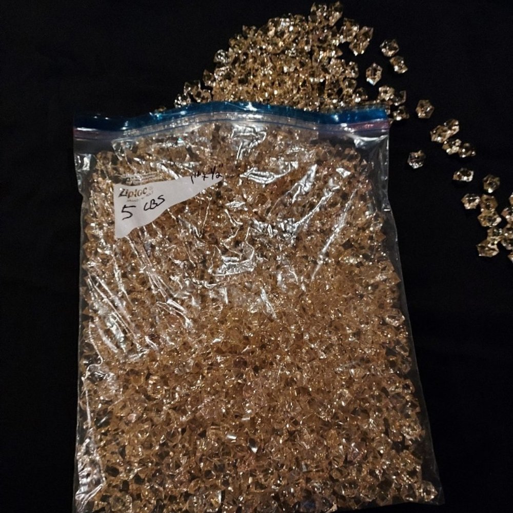 1" ACRYLIC ICE ROCK GEMS TABLE SCATTER, VASE FILL.